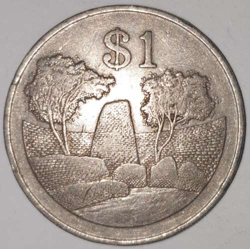 1980 - 1 DOLLAR - $1 COIN - ZIMBABWE - (Copper-Nickel)